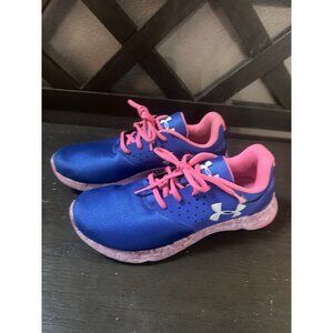Under Armour Flow Swirl Blue Pink Girl's Running Shoes Sneakers Youth Sz 6 Youth